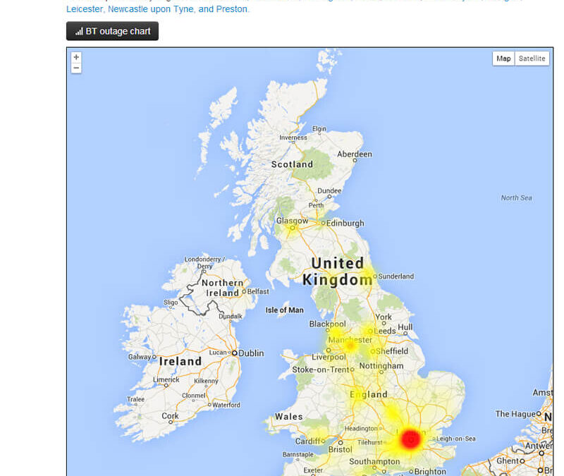 UK Internet Issues reported Saturday 28th June 2014