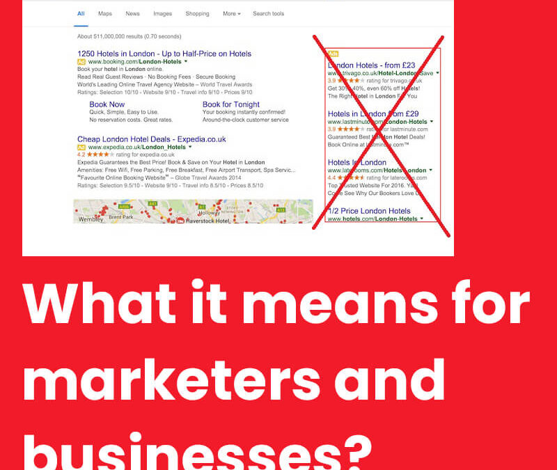 Google has killed the Right Hand Side Adverts: So what does this mean for marketers and users?